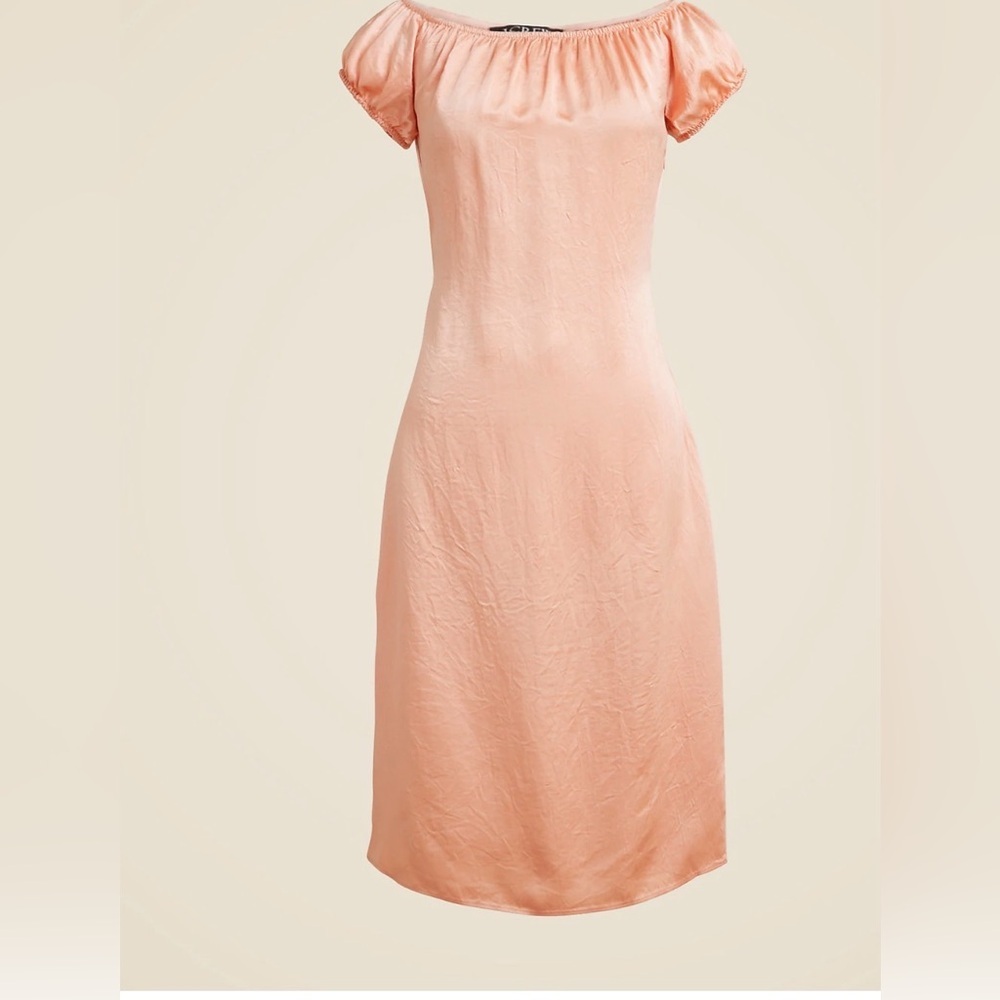 J. Crew Dusty Blush Off-Shoulder Midi Dress - Picture 2 of 9